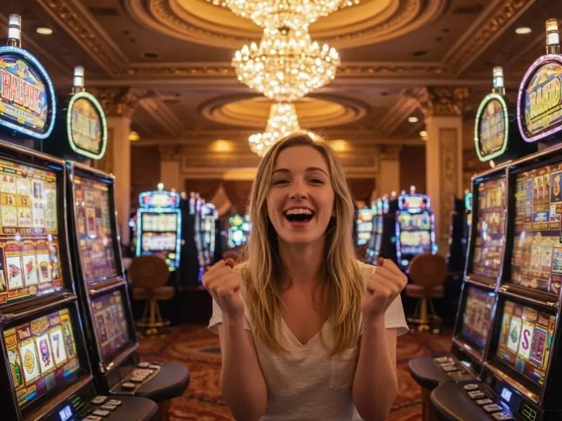 Young woman cheering on camera - exciting sabong live event