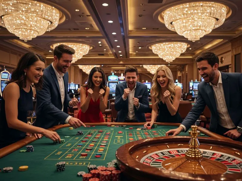 Friends enjoying a fun gaming session at Pacquiao Online Casino.