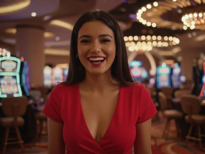 Joyful casino guest posing for a photo at 7game com legit online casino