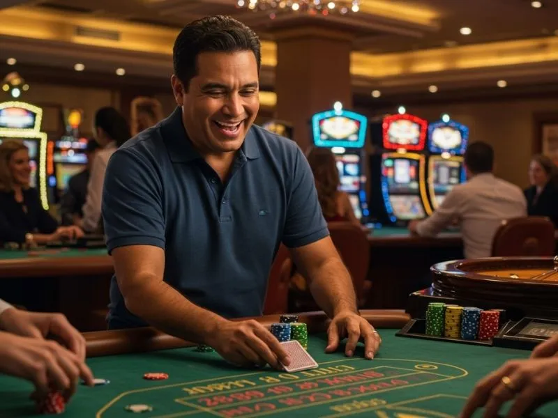 Player enjoying casino lifestyle while using online casino PayPal Philippines for gaming transactions