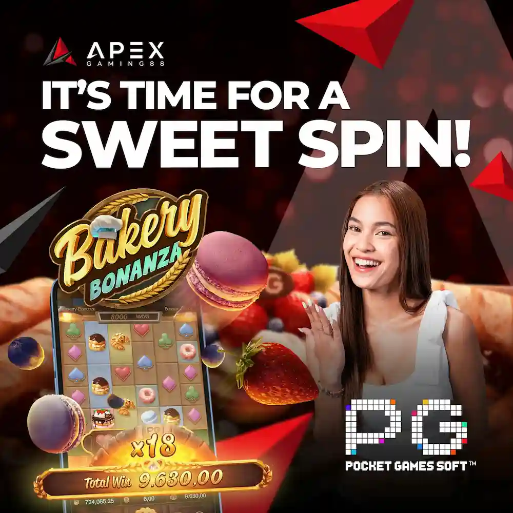 It's Time For A Sweet Spin! Play Bakery Bonanza Slot Game by Pocket Games Soft at ApexGaming88 - Reset Password