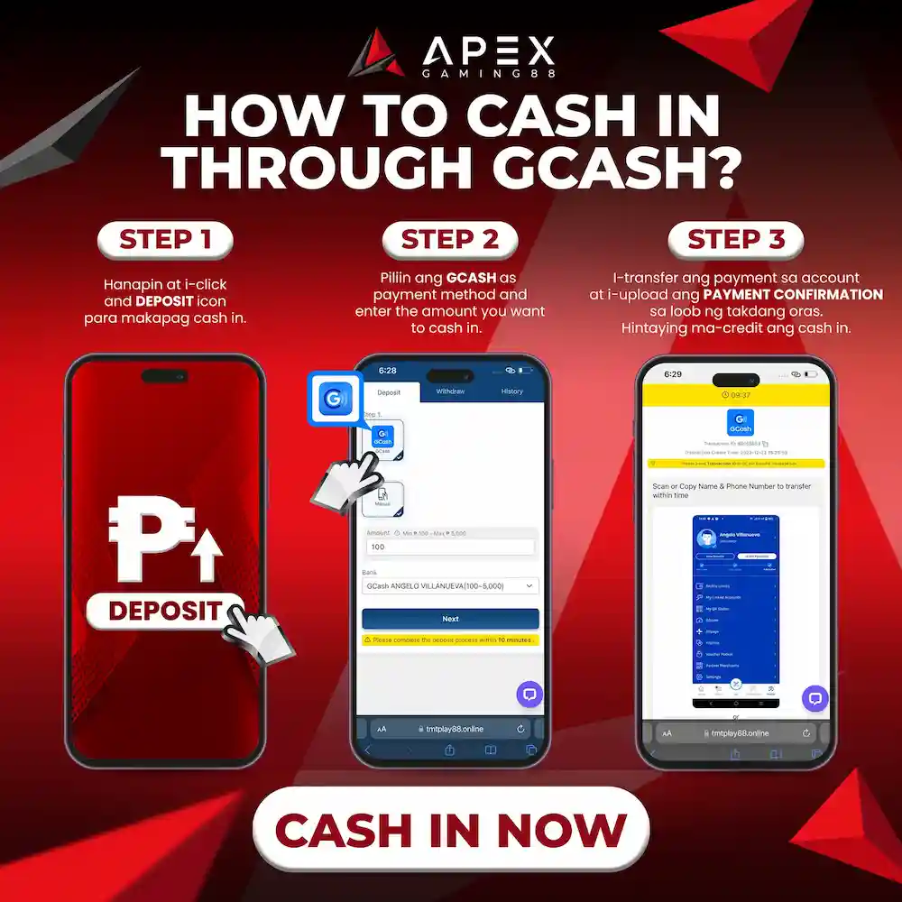 Cash in Through Gcash at ApexGaming88 - Login Guide