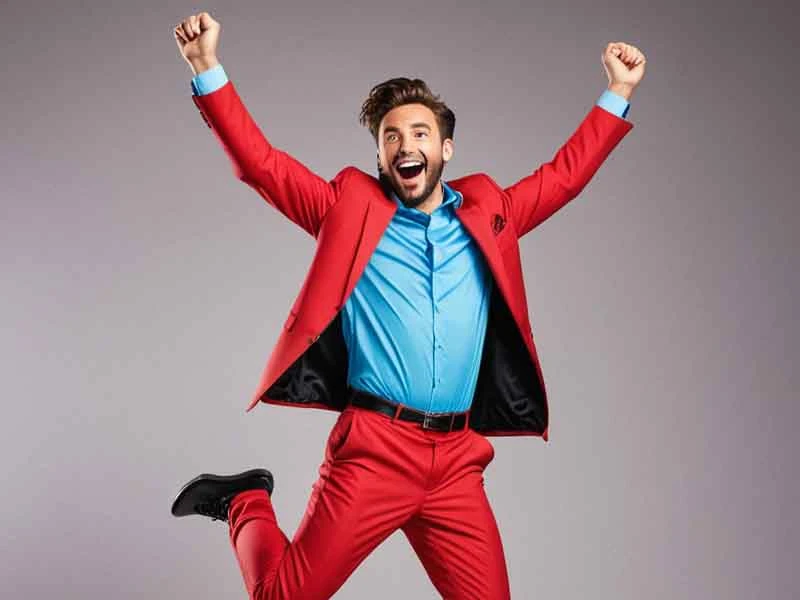 Man celebrating a big win while playing fish games in a lively physical casino — showcasing the excitement and fun atmosphere of Apexgaming88.