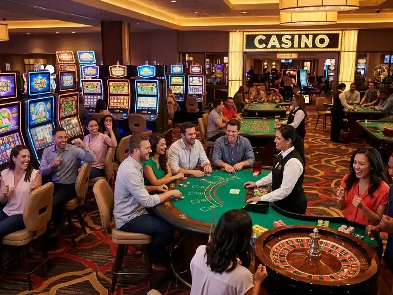 Player having fun on a slot machine in 8k8 slot casino play and enjoy your casino favorite games