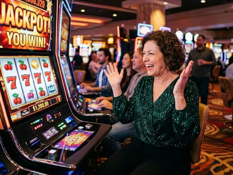 Player enjoying an exciting slot machine game in 9s slot casino fun and thrill go hand in hand in the casino