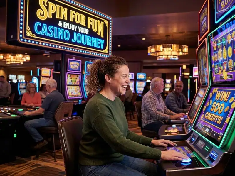 Player spinning a slot machine in fb777 slot casino login spin for fun and enjoy your casino journey