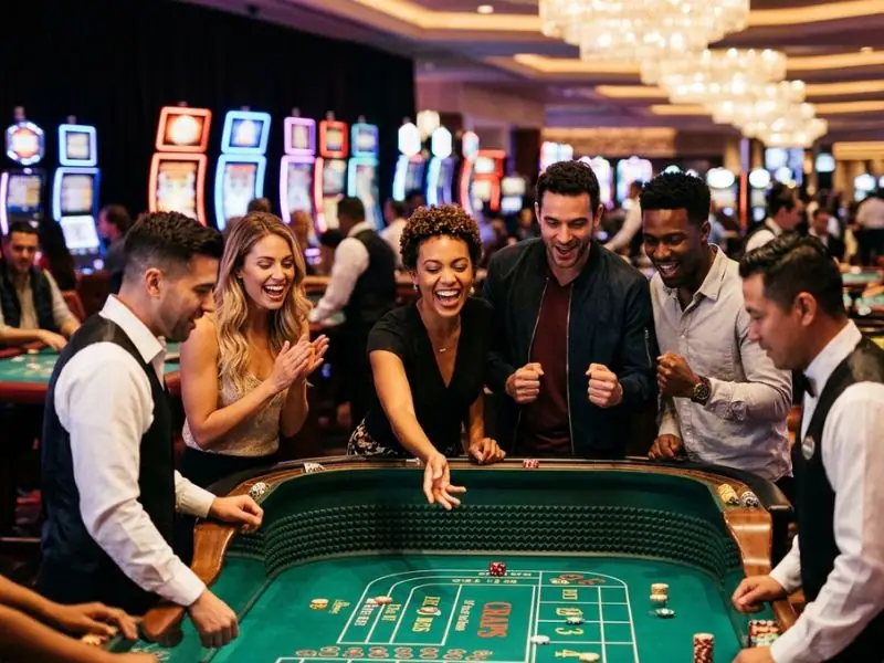 Player having fun on a slot machine in jiliasia casino slot play and enjoy your casino favorite games