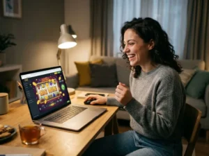 10 best online casinos a happy player experiences fun at the online casino smiling player enjoying casino gameplay