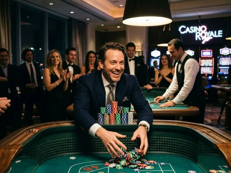 best online casino asia the player felt joy with every win happy player celebrating repeated casino wins