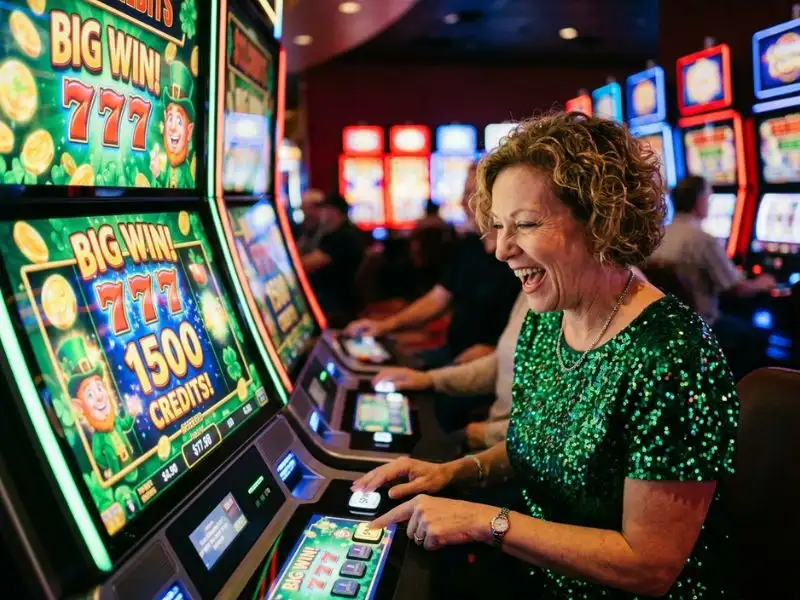 t-rex slot game the happy casino player enjoys the colorful slot games happy casino player enjoying vibrant slot gameplay