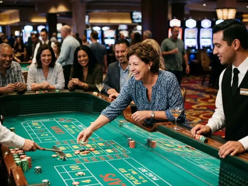Royal888 Casino.net register player smiling as slot reels land in a winning combination