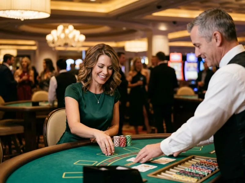 phsky com casino login confident woman relaxing and enjoying a premium casino entertainment experience