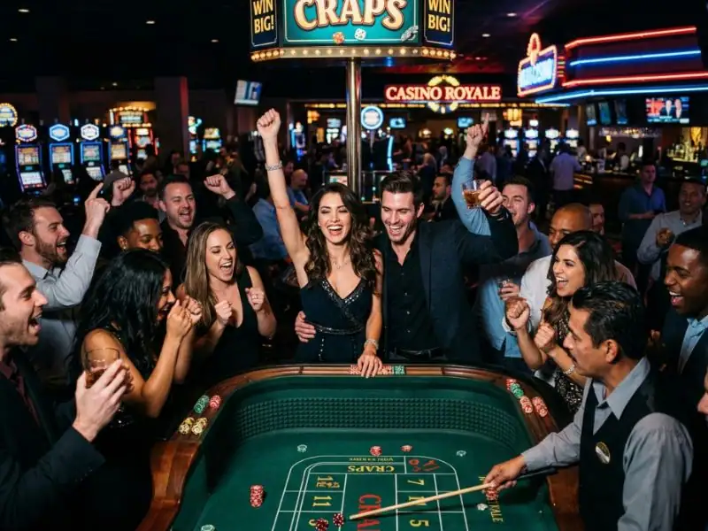 Charming couple enjoying a modern casino experience at WOWPH.com Online Casino