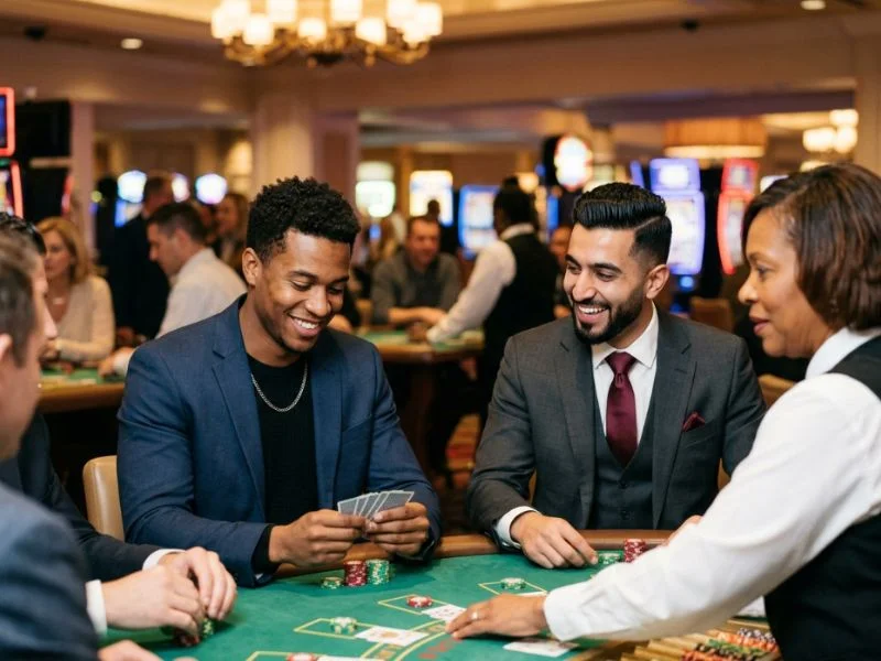Charming man relaxing in a vibrant casino atmosphere at Z25 Casino Login